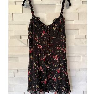 ABERCROMBIE & FITCH 90s Y2K Babydoll Ruffle Edge Spaghetti Strap Mini DressM